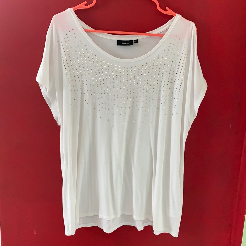 Apt 9 White shirt with Sparkles